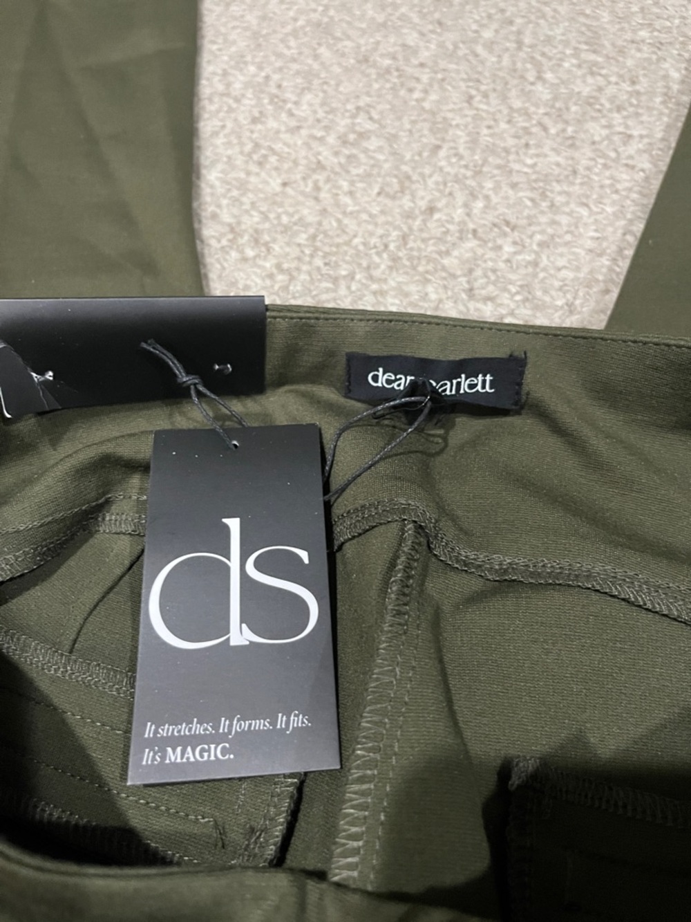 Dear Scarlett Stretch Ankle Pants in Olive Green - Picture 9 of 9